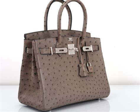 gris leather hermes|HERMES Ostrich Birkin 25 Gris Tourterelle.